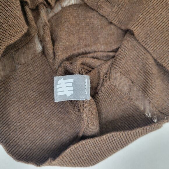 Stussy En Noir Knitwear Destroyed Sweater top Size Small Distressed Brown Grunge - Picture 11 of 16